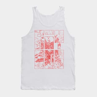 Riyadh, Saudi Arabia City Map Typography - Oriental Tank Top